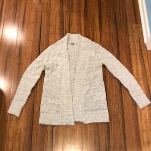 Charlotte Russe White/Gray Warm Cardigan